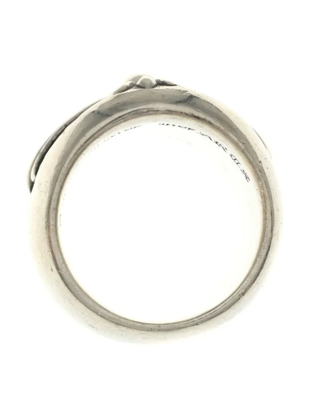 Chrome Hearts Classic Oval Cross Ring Silver